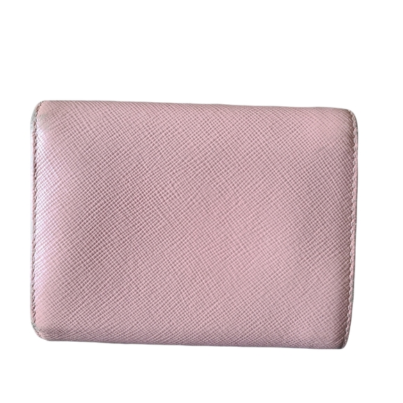 Prada Saffiano Compact Bow Leather Wallet - Picture 2 of 8